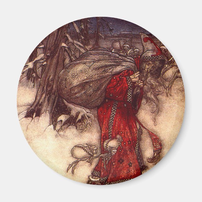 Jultomten Arthur Rackham Magnet (Framsidan)
