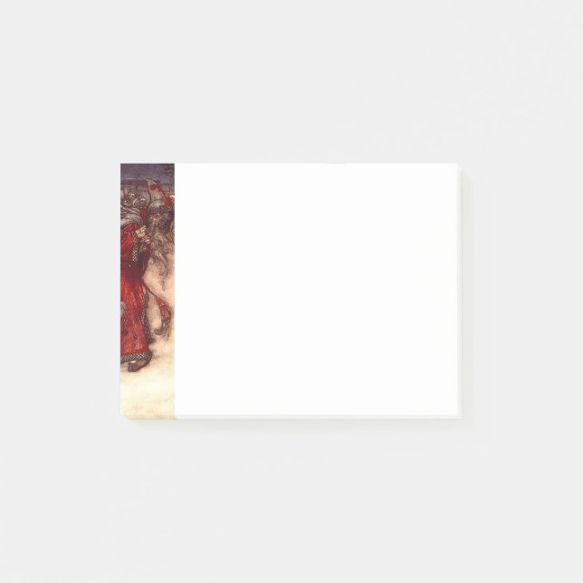 Jultomten Arthur Rackham Post-it Block (Framsida)