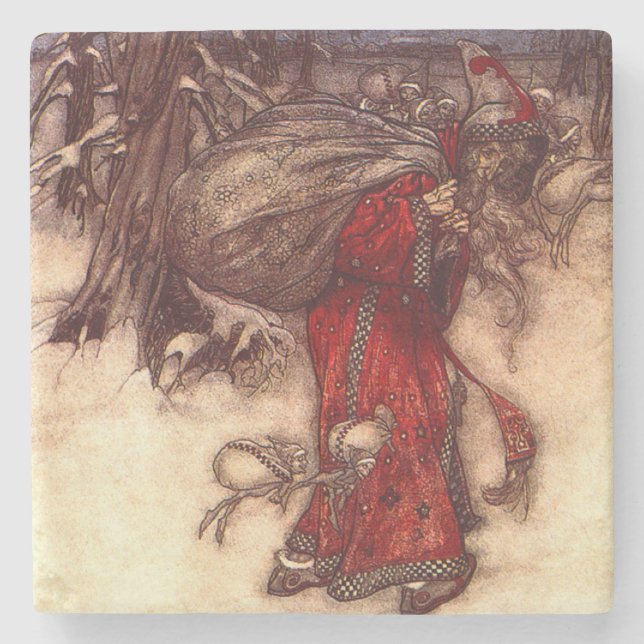 Jultomten Arthur Rackham Stenunderlägg (Framsidan)