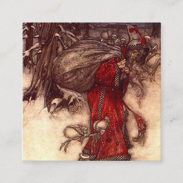Jultomten Arthur Rackham Tilläggskort (Framsida)