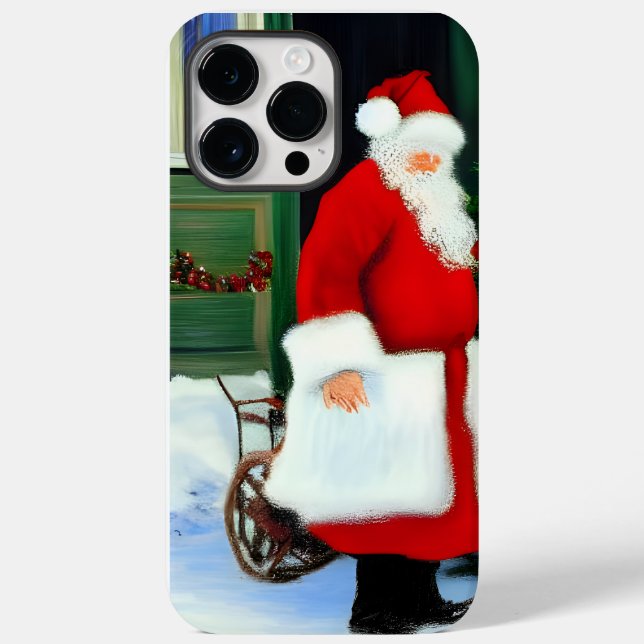 Jultomten Artwork iPhone 14 Pro Max Fodral (Baksida)