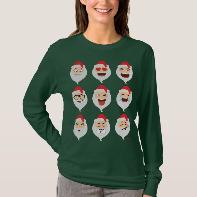 Jultomten Asian Emojis julfusk T Shirt (Framsida)