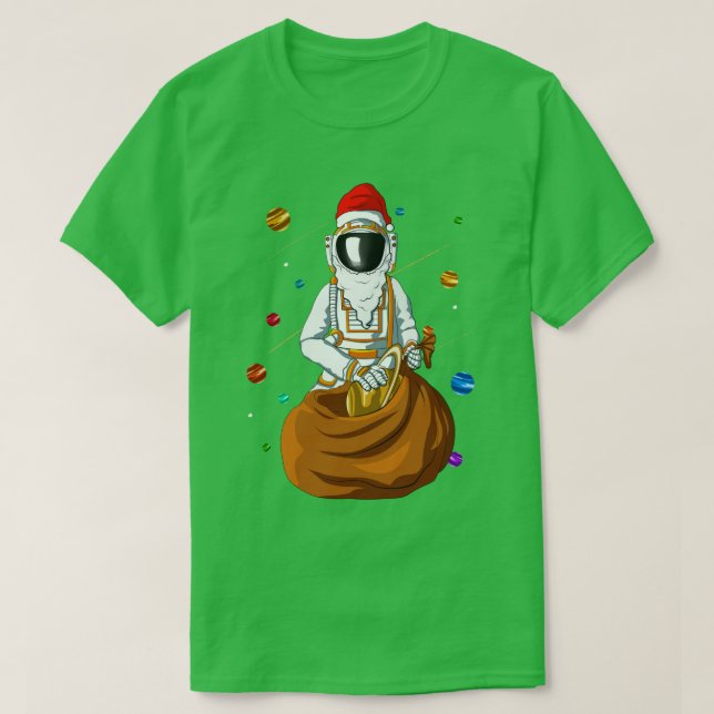 Jultomten Astronaut Julafton jul T Shirt (Design framsida)