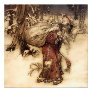 "Jultomten" av Arthur Rackham Fototryck