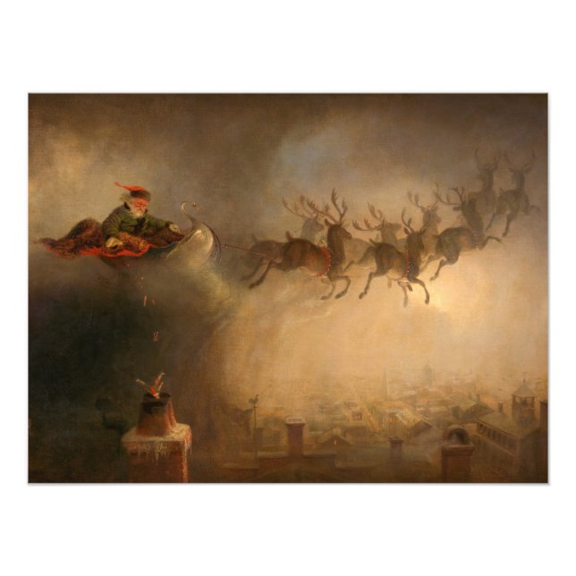 Jultomten av William Holbrook Beard Fototryck (Framsidan)
