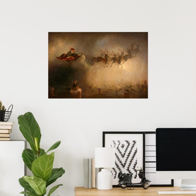 Jultomten av William Holbrook Beard Poster (Hemmakontoret)