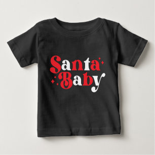 Jultomten Baby Cute Modern Typography-skript T Shirt
