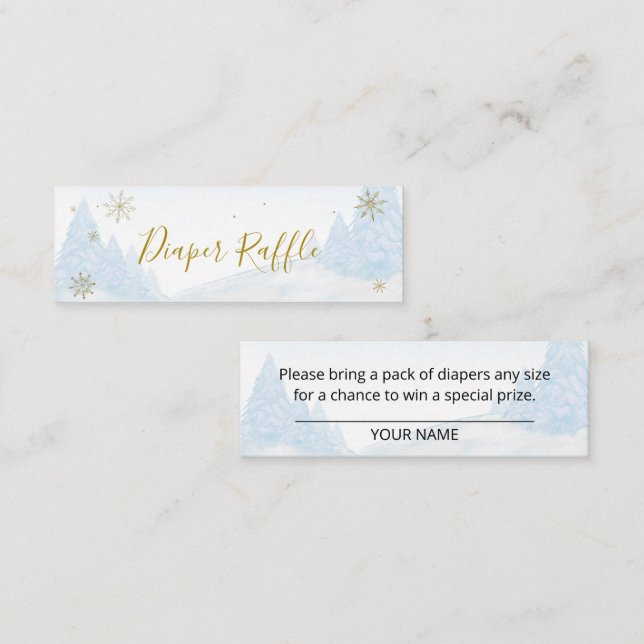 jultomten Baby jul Baby Diaper Raffle Mini Visitkort (Fram/baksida)