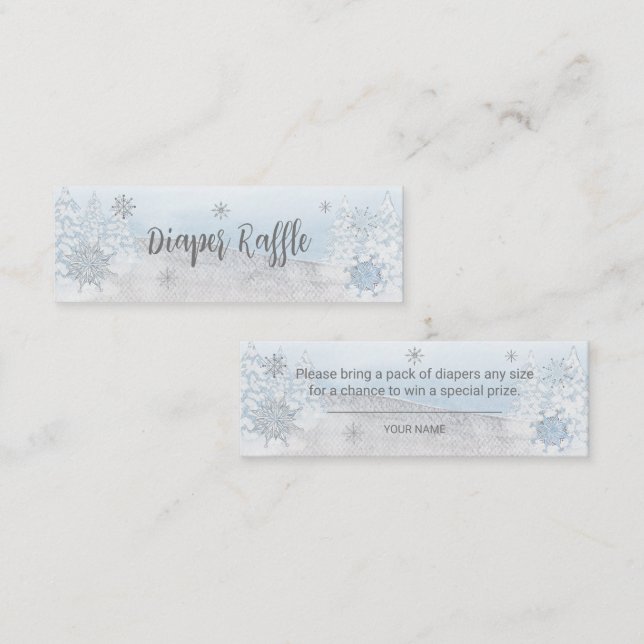 jultomten Baby jul Baby Diaper Raffle Mini Visitkort (Fram/baksida)