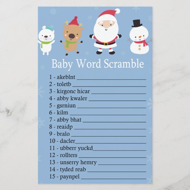 Jultomten Baby-ord-vilt (Framsida)