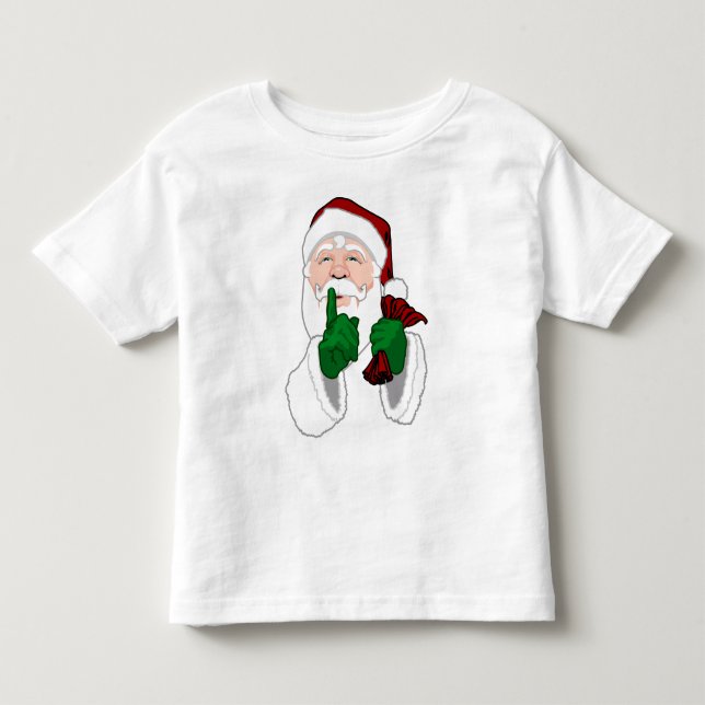 Jultomten Baby Shirt Roligt Småbarn Santa T-shirts (Framsida)