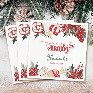 jultomten Baby Shower Pappersservett