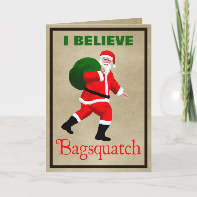 Jultomten - Bagsquatch Helgkort (Framsida)