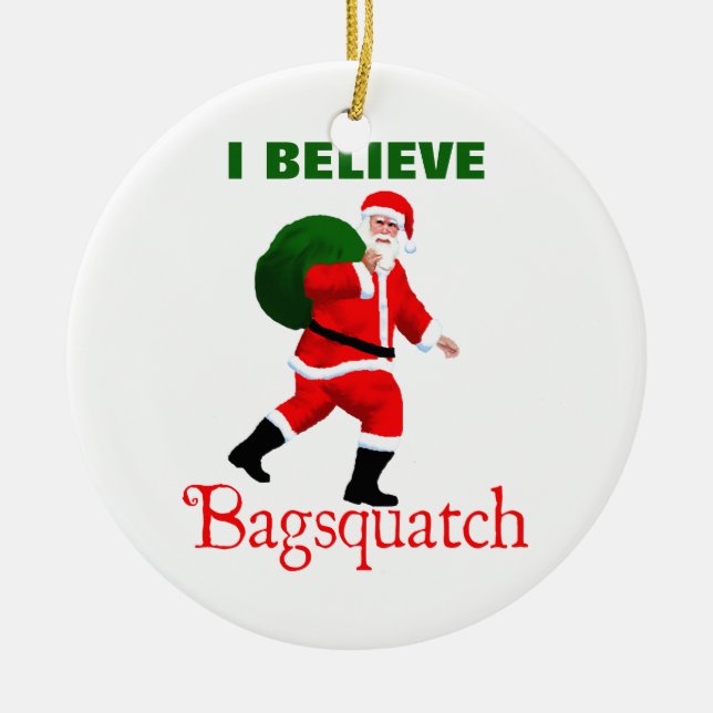 Jultomten - Bagsquatch Julgransprydnad Keramik (Framsidan)