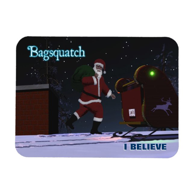 Jultomten - Bagsquatch Magnet (Horisontell)