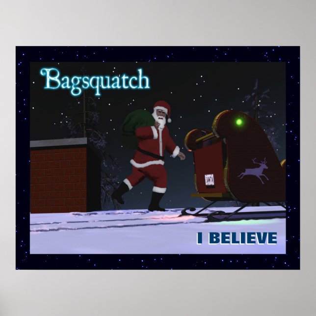 Jultomten - Bagsquatch Poster (Framsidan)