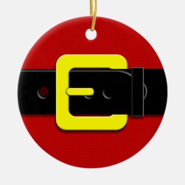 Jultomten Bälte Julgransprydnad Keramik (Framsidan)