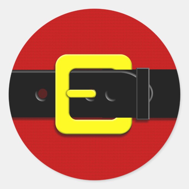 Jultomten Bälte Runt Klistermärke (Framsida)