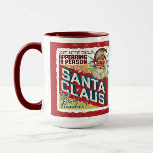 Jultomten! Bara en natt! Återställ Poster design Mugg