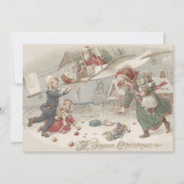 Jultomten Barn i Leksak som flyger Julgran Inbjudningar