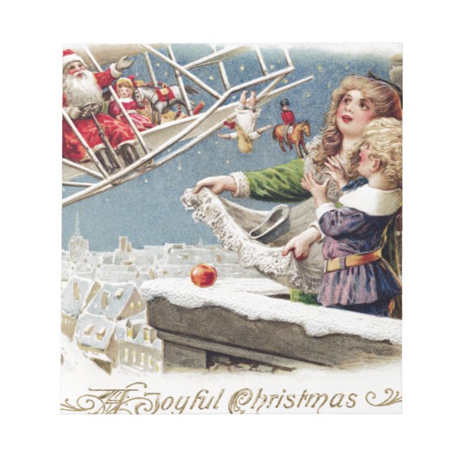 Jultomten Barn - Vintage Anteckningsblock (Framsida)