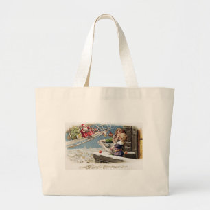 Jultomten Barn - Vintage Jumbo Tygkasse