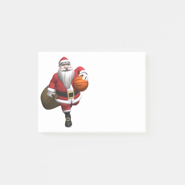Jultomten Basketball Player Post-it Block (Framsida)