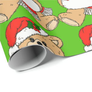 Jultomten Bear med Red Hat Presentpapper