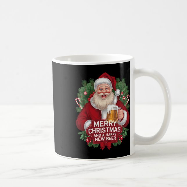 Jultomten Beer Drinker Gift God jul Happ Kaffemugg (Höger)