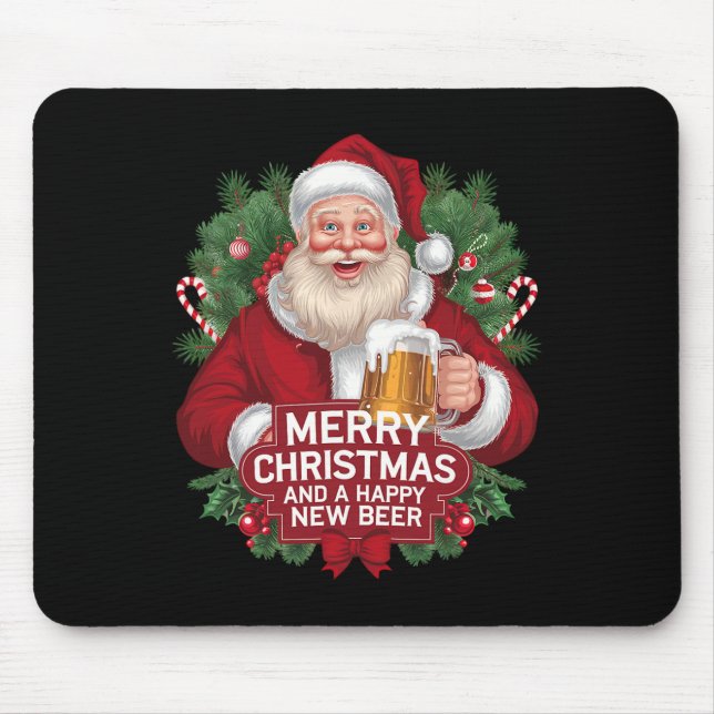 Jultomten Beer Drinker Gift God jul Happ Musmatta (Framsidan)