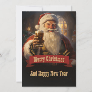 Jultomten Beer Julkort