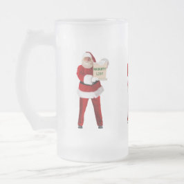 Jultomten Beer Stein Frostat Ölglas