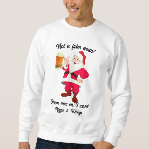 jultomten Beer Vingar Funny Beer Älskare Lång Ärmad Tröja