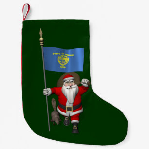 Jultomten besöker bäver-läget liten julstrumpa