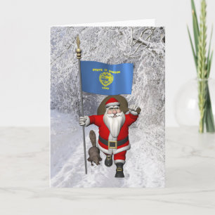 Jultomten besöker beteendetillståndet helgkort