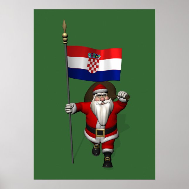 Jultomten besöker Kroatien Poster (Framsidan)