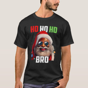 Jultomten Black Afro African American Ho Ho Ho Ho T Shirt