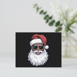 Jultomten Black Julafton Santa Afro African Americ Helg Vykort