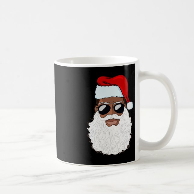 Jultomten Black Julafton Santa Afro African Americ Kaffemugg (Höger)