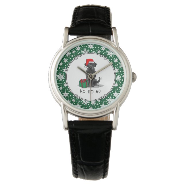 jultomten Black Labrador Retriever Cute Armbandsur (Framsida)