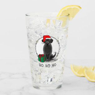 jultomten Black Labrador Retriever Cute Glaskopp