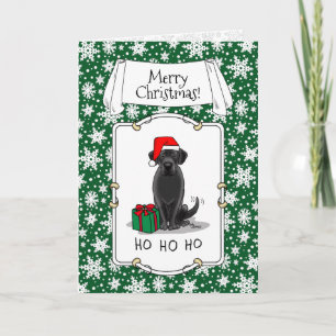 jultomten Black Labrador Retriever Cute Kort