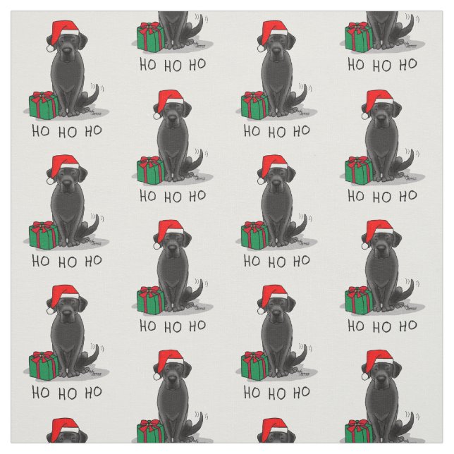 jultomten Black Labrador Retriever Cute Tyg (Provkarta)