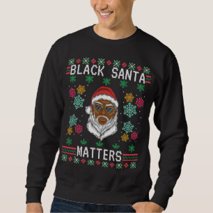 Jultomten Black Matters jul Pajama-familjen Lång Ärmad Tröja