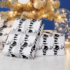 jultomten Black & White-julafton Papper Presentpapper