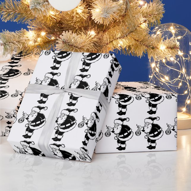 jultomten Black & White-julafton Papper Presentpapper (Helgdagar)