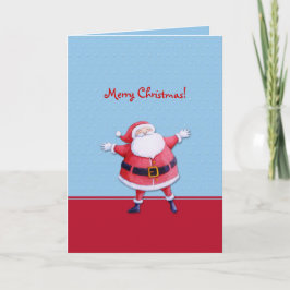Jultomten blått julkort helgkort