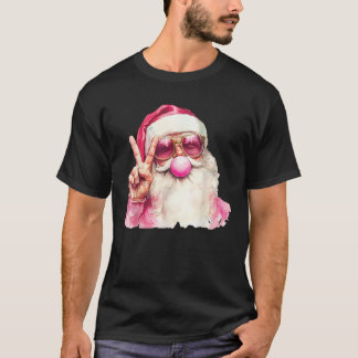Jultomten Blockerande Rosa av gummi, solglasögon C T Shirt