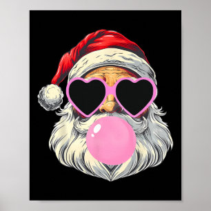 Jultomten Bloder Bubble Gum Rosa Sungles Kristus Poster