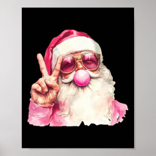 Jultomten Bloder Bubble Gum Rosa Sungles Kristus Poster